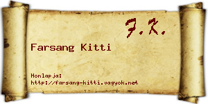 Farsang Kitti névjegykártya